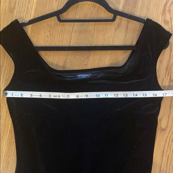 VINTAGE 90’s Velvet Little Black Dress by GUESS - Picture 4 of 6